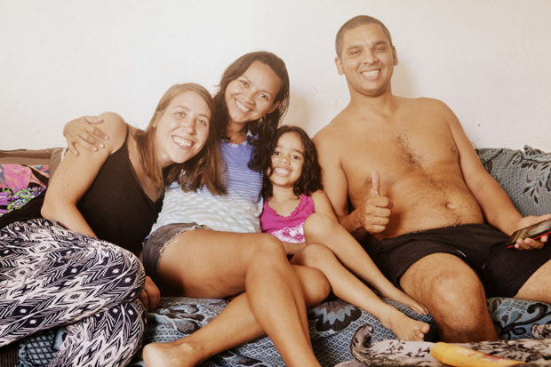 Con la familia de Couchsurfing