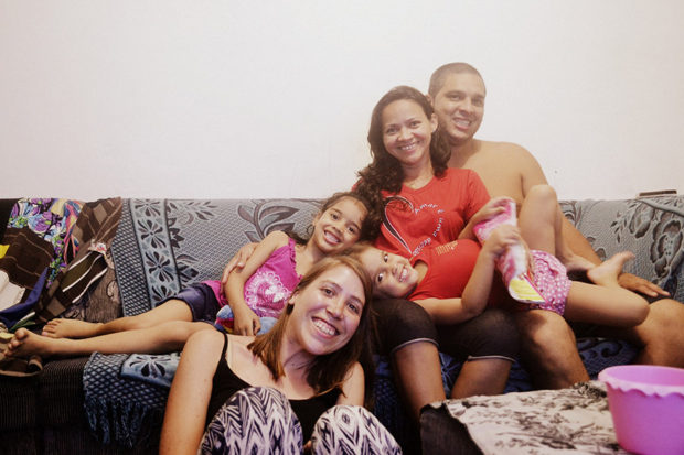 Con la familia de Couchsurfing