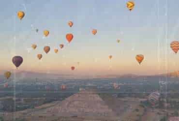 volar en globo en Teotihuacan